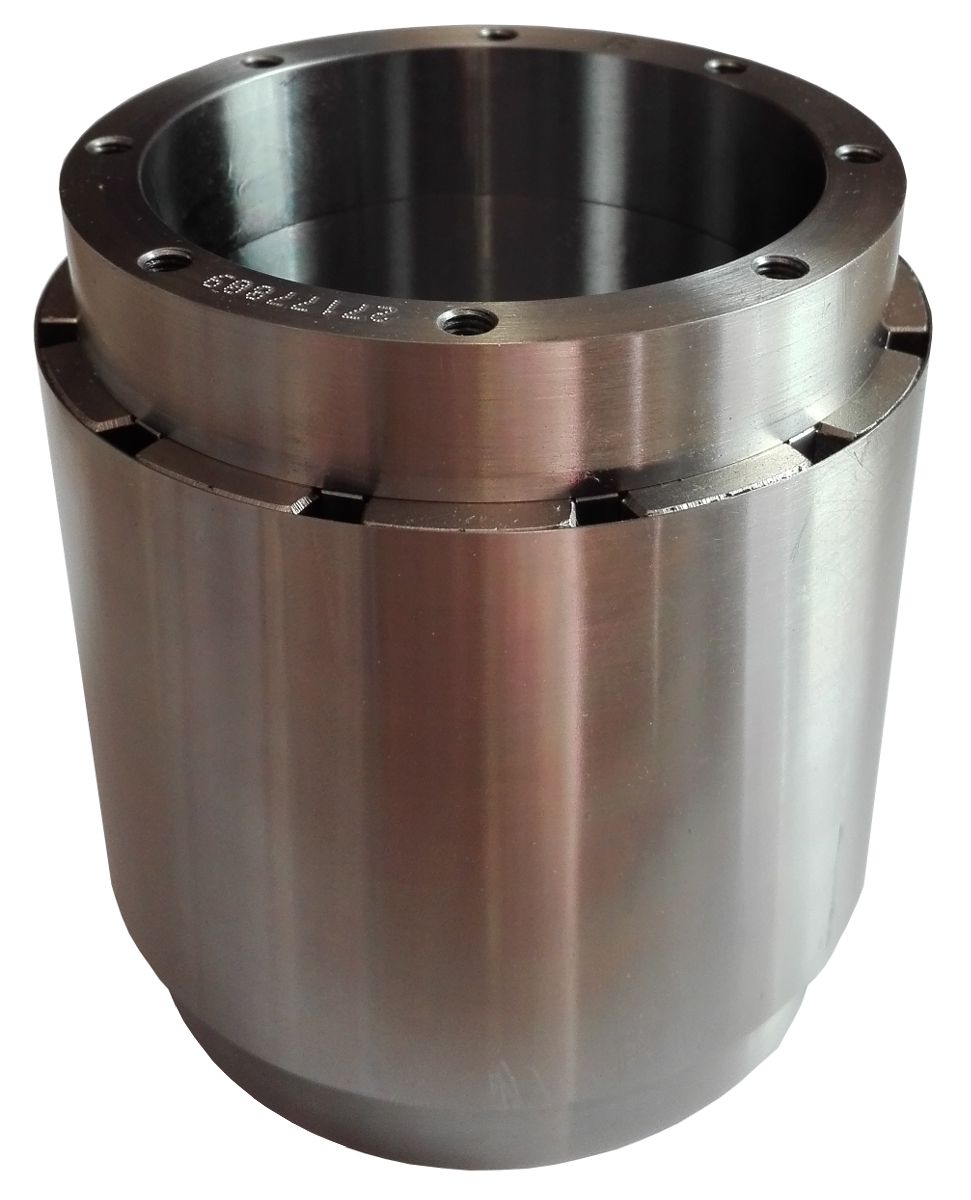 For environments with aggressive chemicals, vacuum or ionising radiation, the rotor magnets are mechanically affixed to the rotor hub using a stainless steel sleeve.