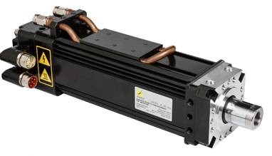 DA99 linear actuator with water cooling. This leads to up to 100% increase in throughput or enables operation in environments with high ambient temperature. Click on image to enlarge.