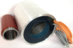 STK series: the kit motor version of the ST series. Clearly visible: rotor and stator.