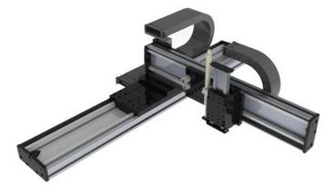 Linear motors (as a direct drive without belt or screw) can be combined to make different handling systems